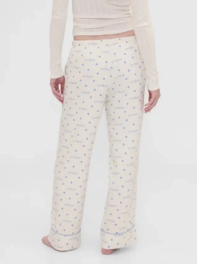 GAP × Summer Fridays pyjamasbyxor i avslappnad passform med prickmönster i flanell