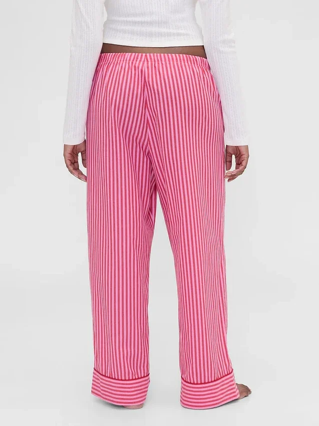 Gap × Summer Fridays Pyjamasbyxor i avslappnad poplin med ränder