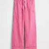 Gap × Summer Fridays Pyjamasbyxor i avslappnad poplin med ränder