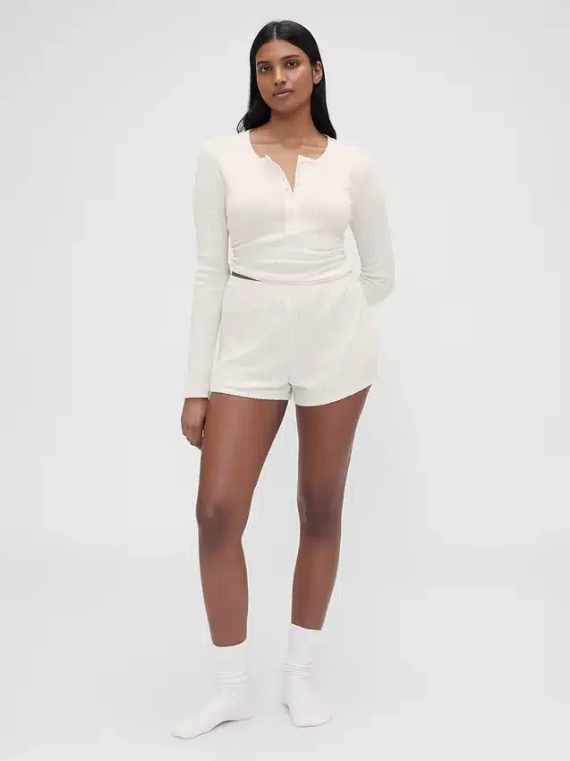 GAP × Summer Fridays pyjamasbyxor i pointelle Shorts