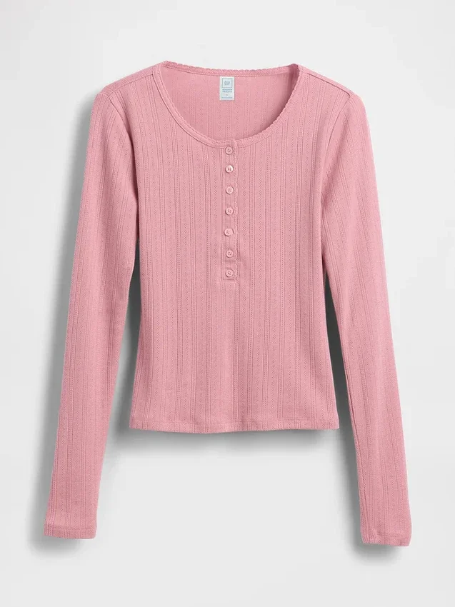GAP × Summer Fridays pyjamasöverdel i pointelle-stickning