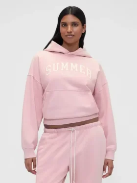 Gap × Summer Fridays Tjock, oversized hoodie med logotyp
