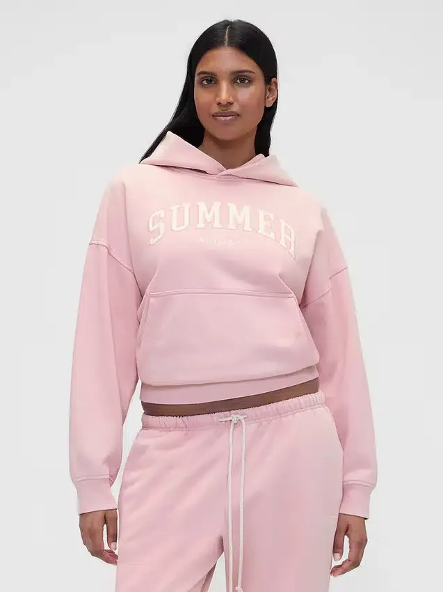 Gap × Summer Fridays Tjock, oversized hoodie med logotyp