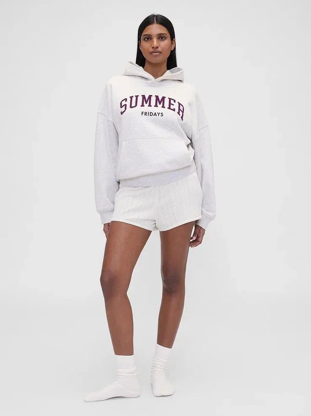 Gap × Summer Fridays Tjock, oversized hoodie med logotyp