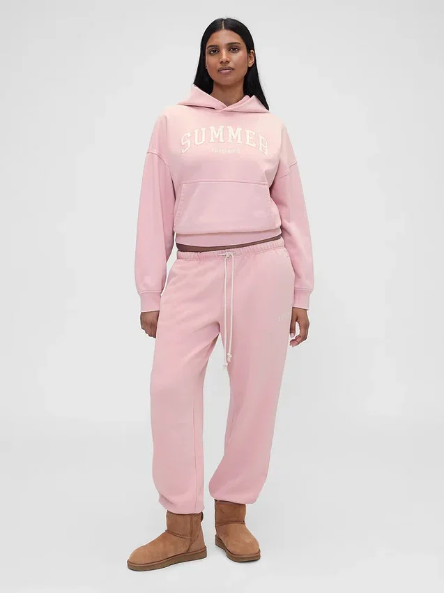 Gap × Summer Fridays Tjock, oversized hoodie med logotyp