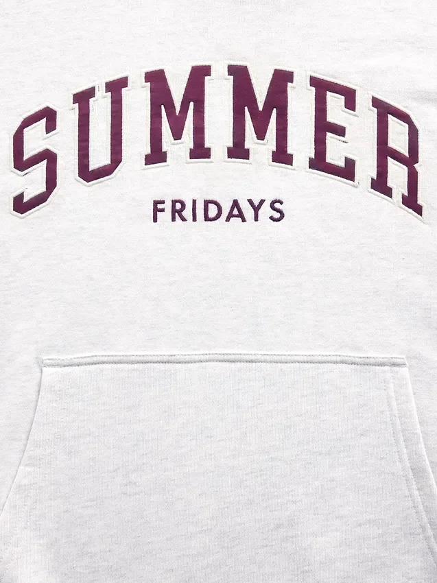 Gap × Summer Fridays Tjock, oversized hoodie med logotyp