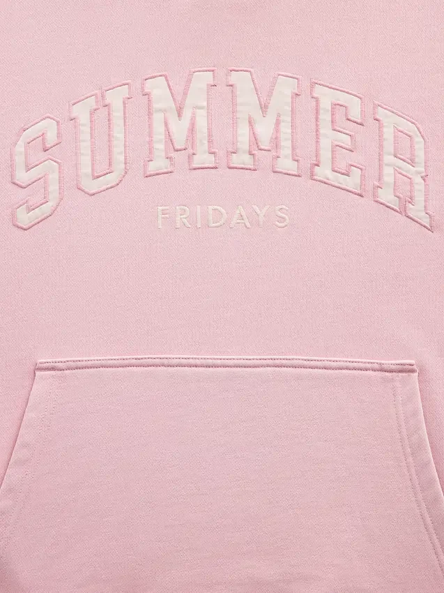 Gap × Summer Fridays Tjock, oversized hoodie med logotyp