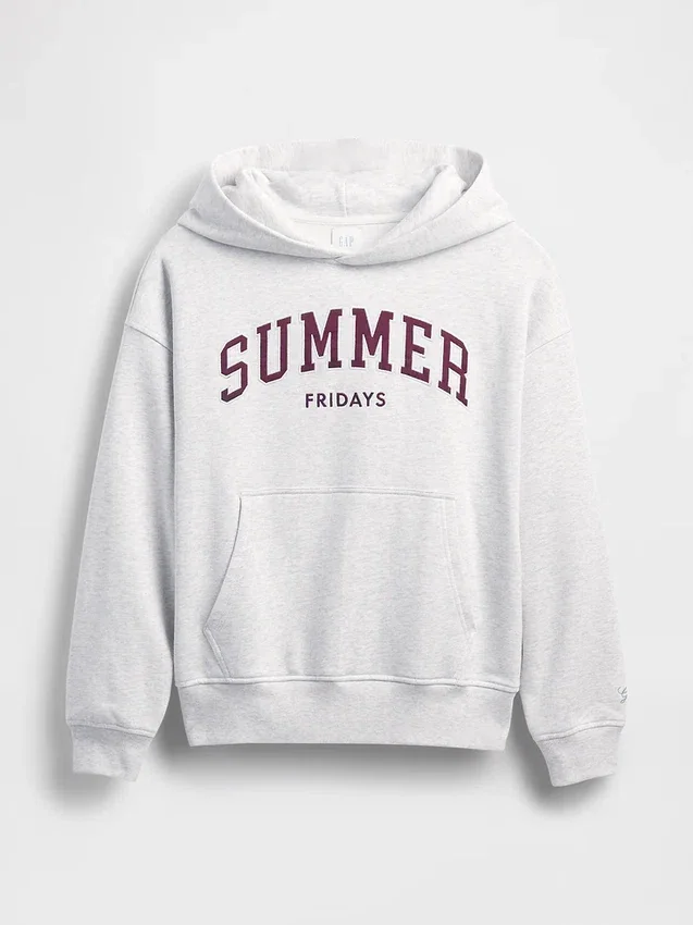 Gap × Summer Fridays Tjock, oversized hoodie med logotyp
