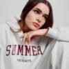 Gap × Summer Fridays Tjock, oversized hoodie med logotyp