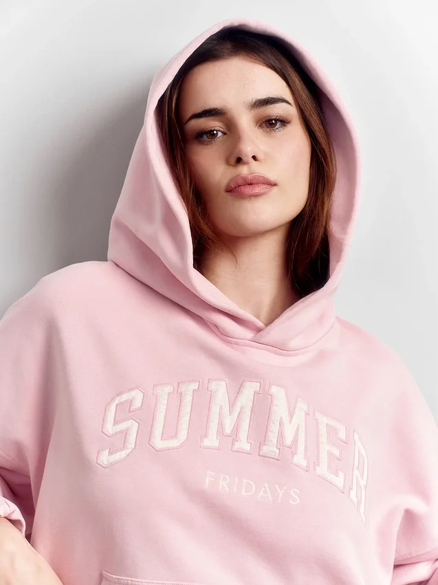 Gap × Summer Fridays Tjock, oversized hoodie med logotyp