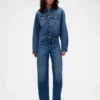 GAP × Victoria Beckham avslappnad, kort denimjacka