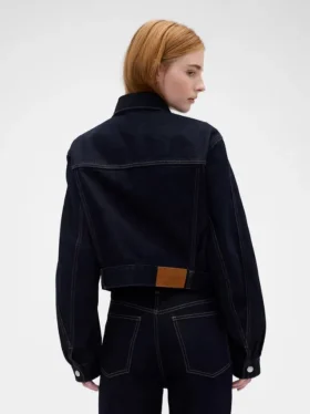 GAP × Victoria Beckham avslappnad, kort denimjacka