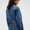 GAP × Victoria Beckham avslappnad, kort denimjacka