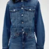 GAP × Victoria Beckham avslappnad, kort denimjacka