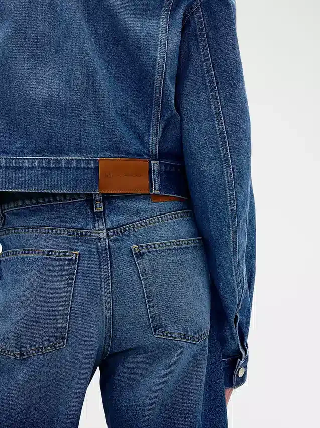 GAP × Victoria Beckham avslappnad, kort denimjacka
