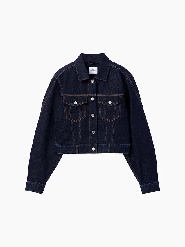 GAP × Victoria Beckham avslappnad, kort denimjacka
