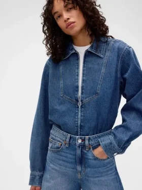 Gap × Victoria Beckham denimskjorta med dragkedja