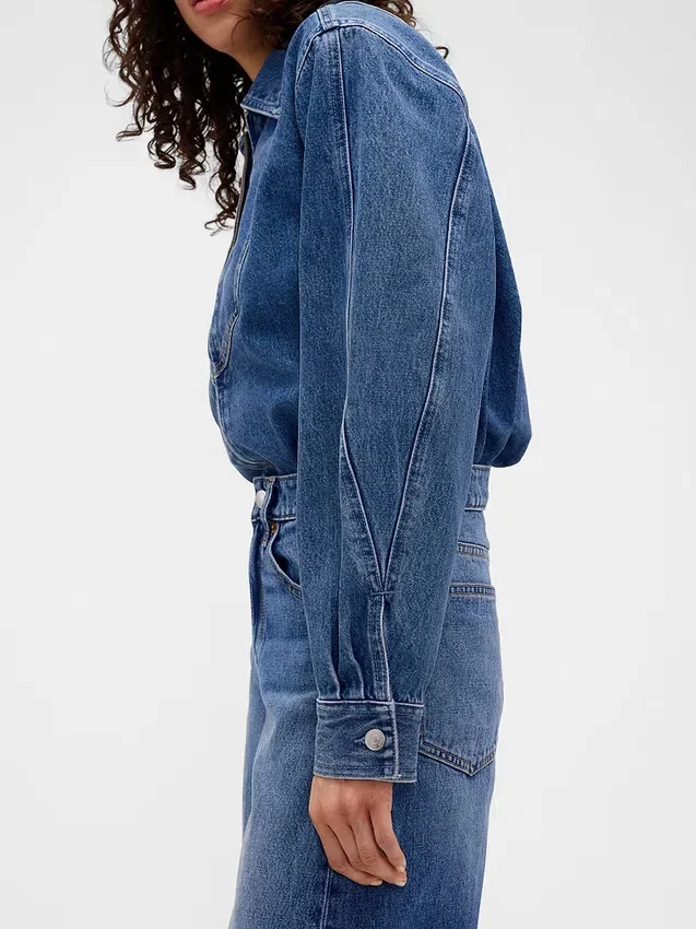 Gap × Victoria Beckham denimskjorta med dragkedja