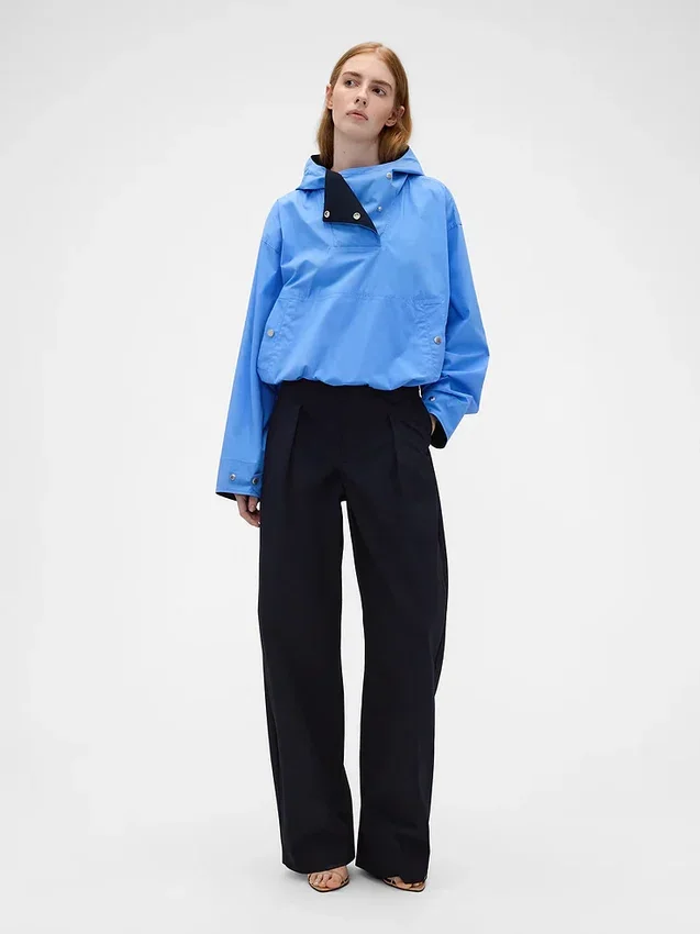GAP × Victoria Beckham högmidjade byxor med veckad bågform