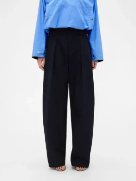 GAP × Victoria Beckham högmidjade byxor med veckad bågform