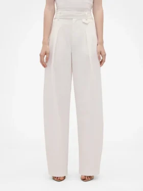 GAP × Victoria Beckham högmidjade byxor med veckad bågform