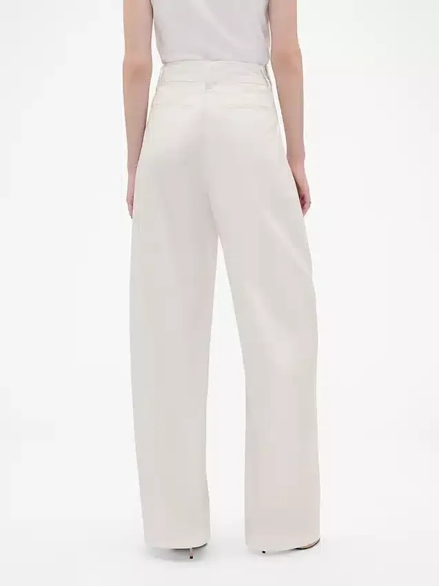 GAP × Victoria Beckham högmidjade byxor med veckad bågform