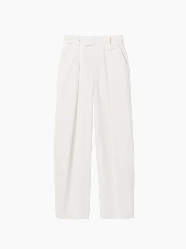 GAP × Victoria Beckham högmidjade byxor med veckad bågform