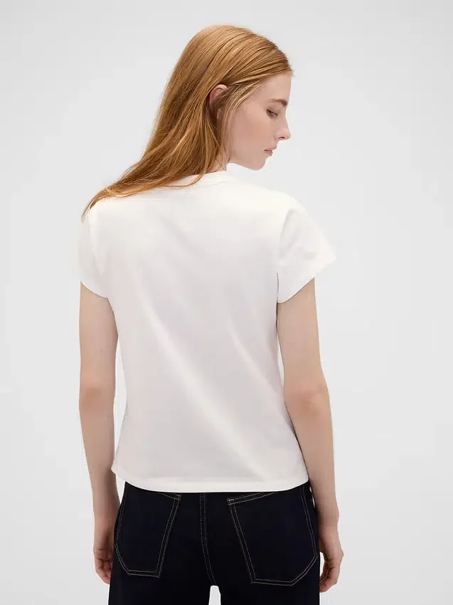 Gap × Victoria Beckham T-shirt i ekologisk bomull med logotyp