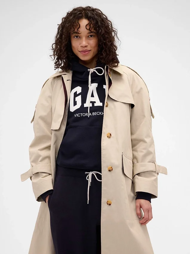 GAP × Victoria Beckham Tjock hoodie i fransk frotté