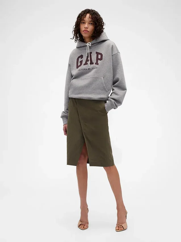 GAP × Victoria Beckham Tjock hoodie i fransk frotté