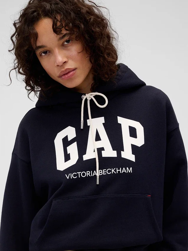 GAP × Victoria Beckham Tjock hoodie i fransk frotté