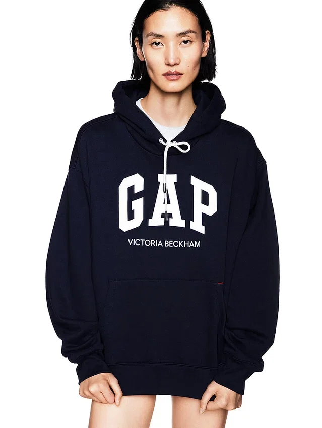 GAP × Victoria Beckham Tjock hoodie i fransk frotté