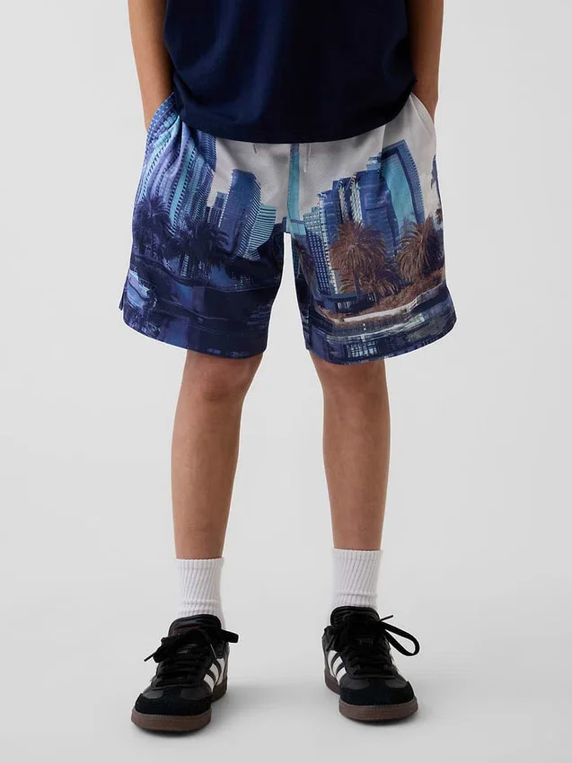 GapFit 6" återvunna mesh-Shorts för barn