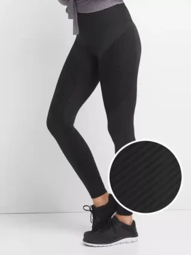 GapFit High Rise Textured Stripe Leggings i Sculpt Compression