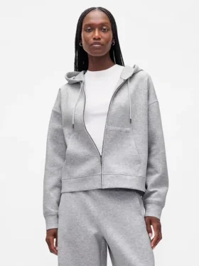 GapFit Oversized-hoodie med dragkedja