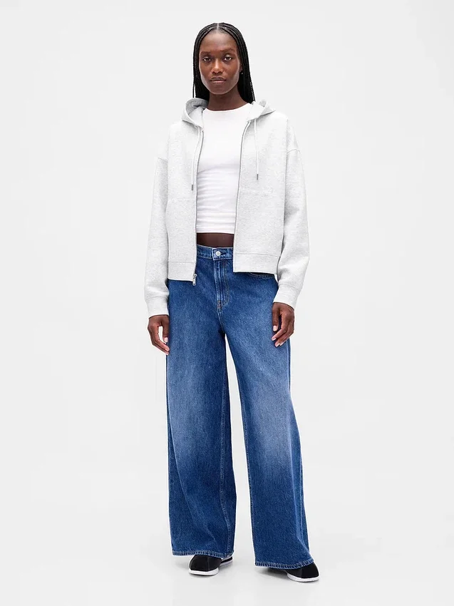 GapFit Oversized-hoodie med dragkedja