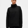 GapFit quiltad jacquardstickad tröja med trattkrage