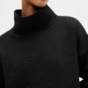 GapFit quiltad jacquardstickad tröja med trattkrage