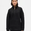 GapFit quiltad jacquardtröja med halv dragkedja
