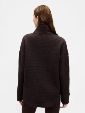 GapFit quiltad jacquardtröja med halv dragkedja