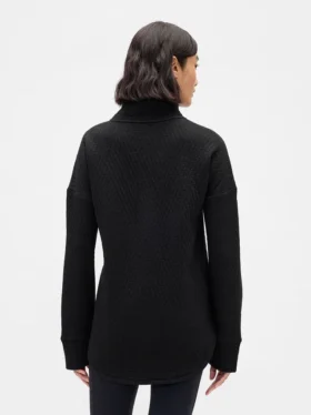 GapFit quiltad jacquardtröja med halv dragkedja