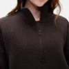 GapFit quiltad jacquardtröja med halv dragkedja