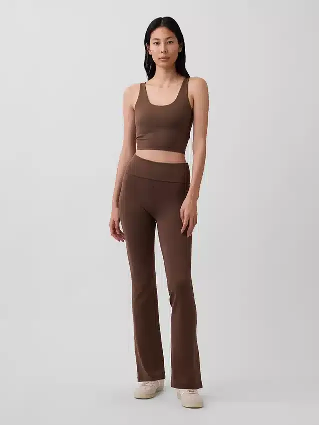 GapFit Smooth Foldover Mini Flare-leggings