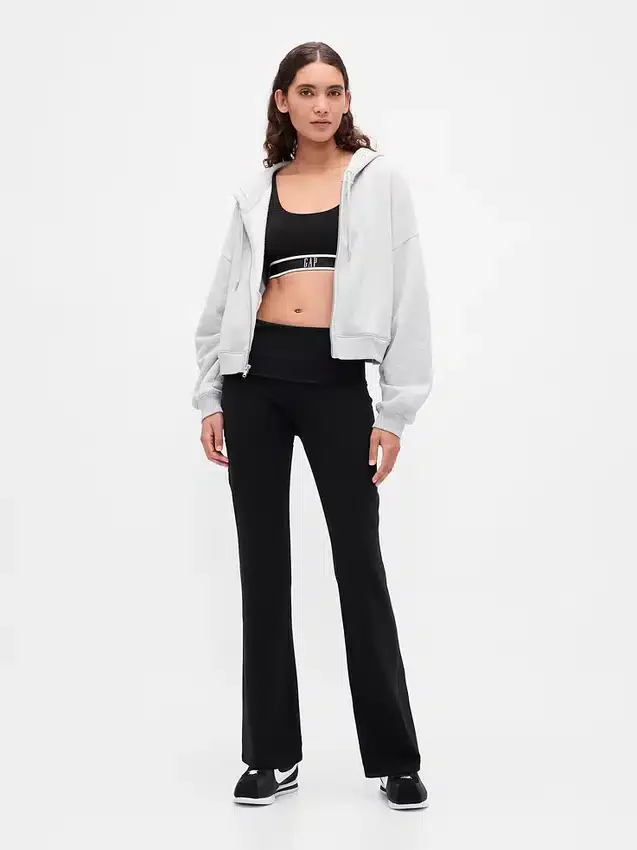 GapFit Smooth Foldover Mini Flare-leggings