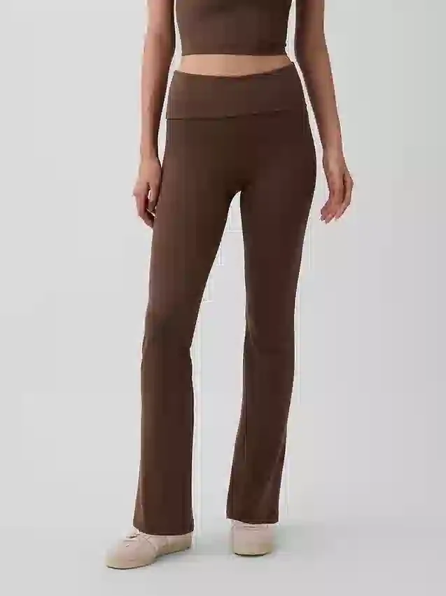 GapFit Smooth Foldover Mini Flare-leggings
