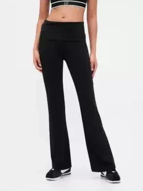 GapFit Smooth Foldover Mini Flare-leggings