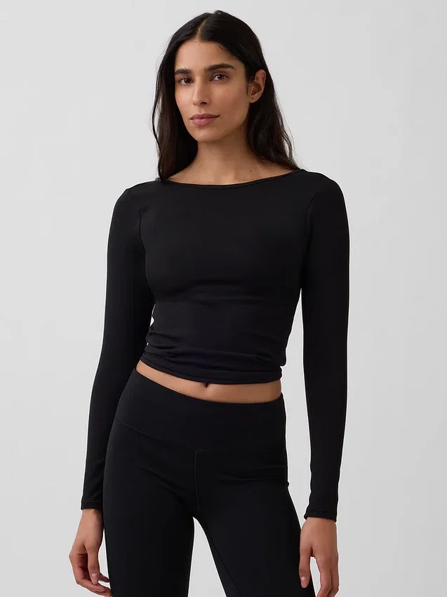 GapFit Smooth T-shirt med båthals