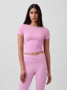 GapFit Smooth vändbar crop-top med omlott