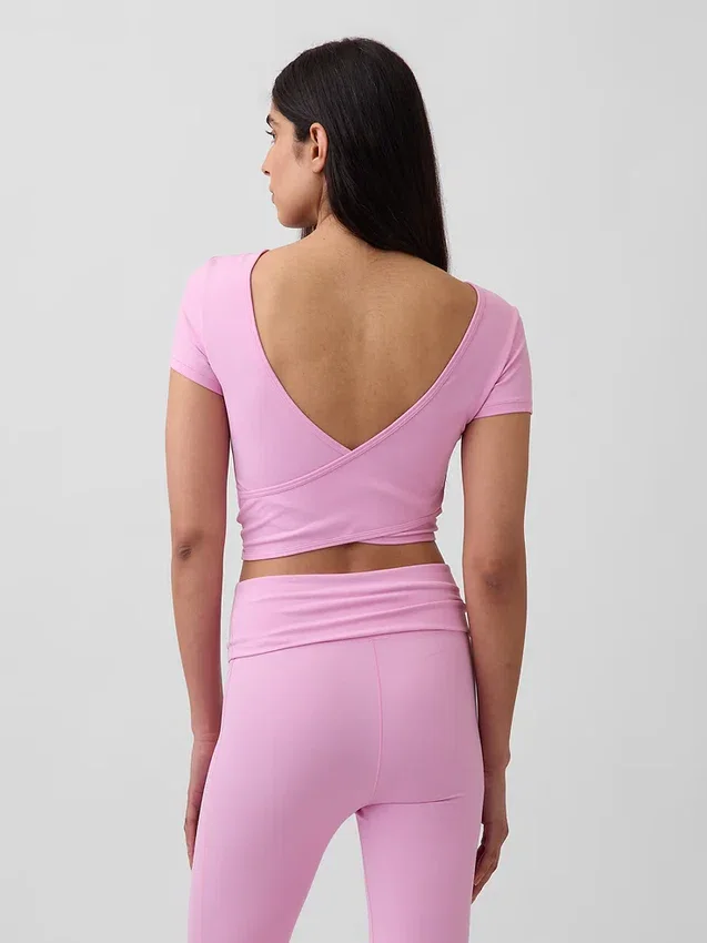 GapFit Smooth vändbar crop-top med omlott