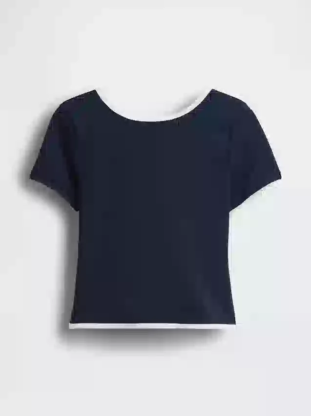 GapFit Smooth vändbar crop-top med omlott